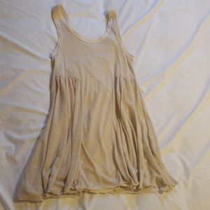 Free people beach gold glitter tank dress